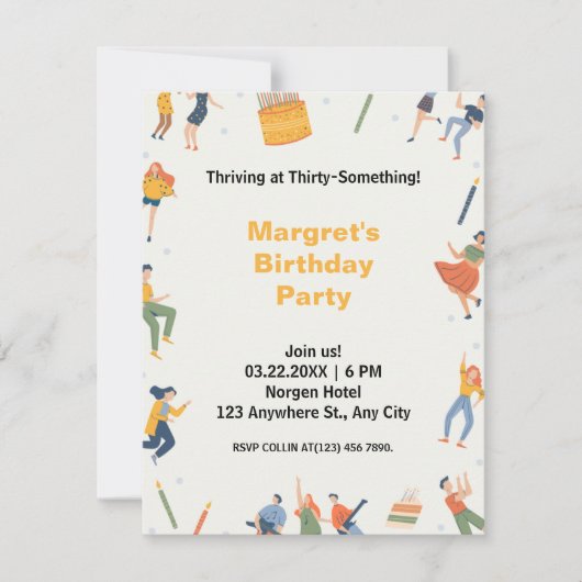 音楽カラフル予測できなダンスと可愛いケーキ誕生日 (正面)