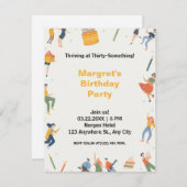 音楽カラフル予測できなダンスと可愛いケーキ誕生日 (正面/裏面)