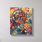 音楽カラフル作曲抽象芸術絵画の キャンバスプリント (正面)