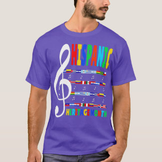 音楽カラフル先生キッド国民性ヒスパニックヘリ Tシャツ