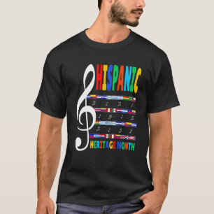 音楽カラフル先生キッド国民性ヒスパニックヘリ Tシャツ