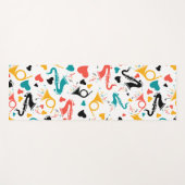 音楽カラフル楽器ノート&ハートパターン ヨガマット (正面(横))