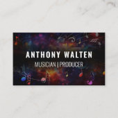 音楽カラフル音背景 名刺 (正面)