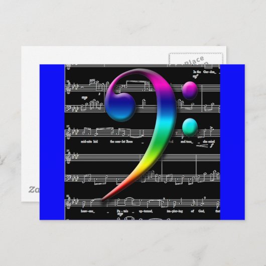 音楽カードとシール ポストカード (正面/裏面)