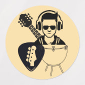 音楽ガロール ラベル (デザイン1)