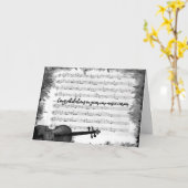 音楽キャリアおめでとうカード カード (黄色い花)