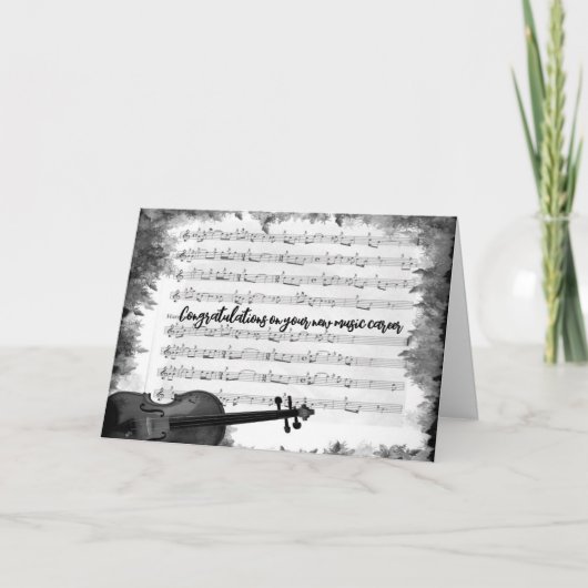 音楽キャリアおめでとうカード カード (正面)