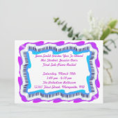 音楽キーボードのピアノ演奏会かパーティの招待状 招待状 (スタンド正面)