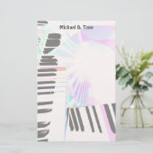 音楽キーボード 便箋 (スタンド正面)