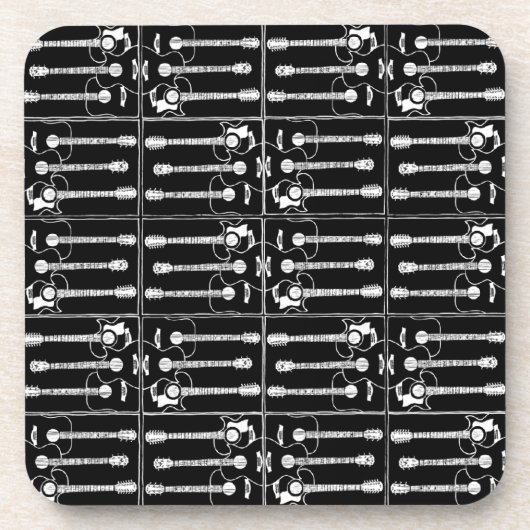 音楽ギタパターン コースター (正面)
