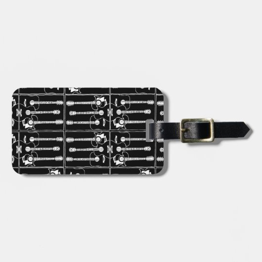 音楽ギタパターン ラゲッジタグ (正面横)