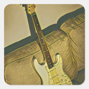 音楽ギタリストの先生のためのギフト スクエアシール