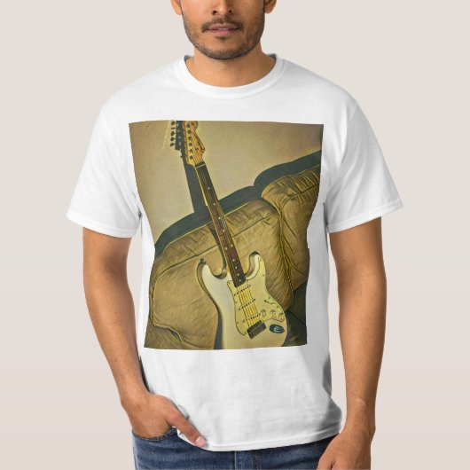 音楽ギタリストの先生のためのギフト Tシャツ (正面)