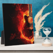 音楽ギターの炎の炎のノートダンスDestiny'S フォトプラーク (側面)