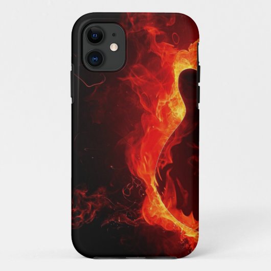 音楽ギターの炎の炎のノートダンスDestiny'S Case-Mate iPhoneケース (裏面)