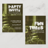 音楽ギターパーティー招待状カード エンクロージャーカード (正面/裏面)