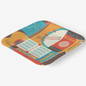 音楽ギターピアノカラフル ペーパープレート (傾斜あり)