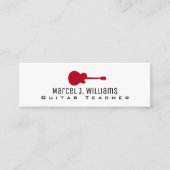 音楽ギター先生教授ホワイト スキニー名刺 (正面)
