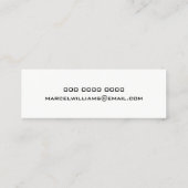 音楽ギター先生教授ホワイト スキニー名刺 (裏面)