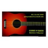 音楽ギター マグネット名刺 (正面)