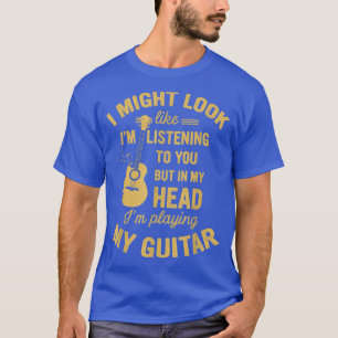 音楽ギターYに似聞ているか Tシャツ