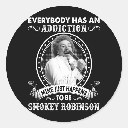 音楽ギフト鉱山はたまたまスモークロビンソン ラウンドシール (正面)