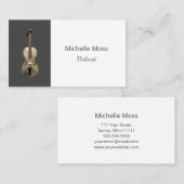 音楽クラシカルバイオリンプロフェッショナル演奏者 名刺 (正面/裏面)