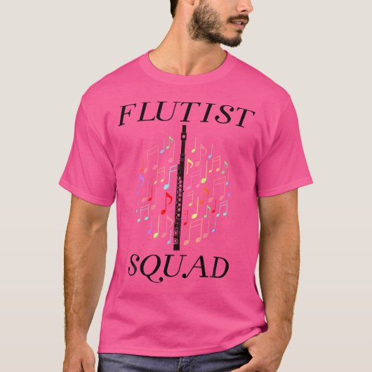 音楽クラシカルフルート奏者 Tシャツ (正面)