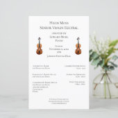 音楽クラシカルリサイタルコンサートヴァイオリンプログラム (スタンド正面)