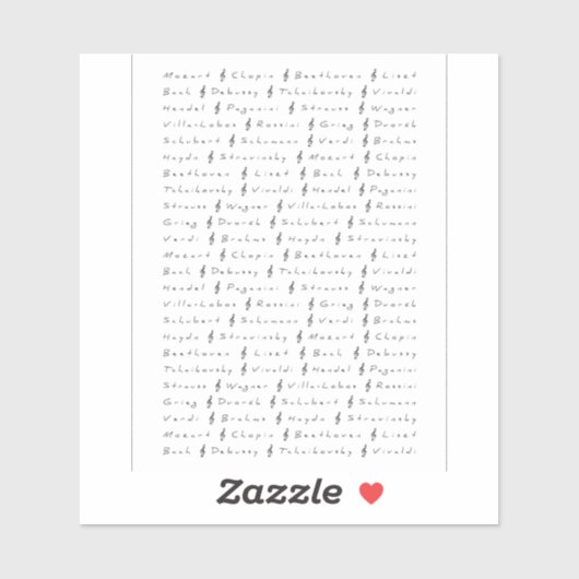 音楽クラシカル作曲家 シール (シート)