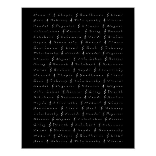 音楽クラシカル作曲家 ポスター (正面)