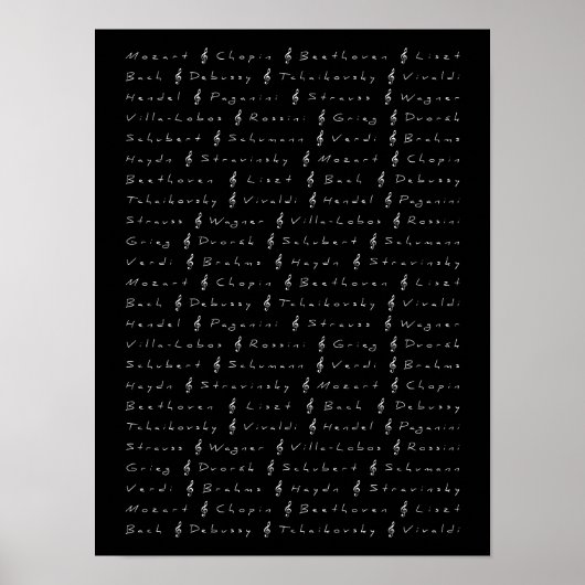 音楽クラシカル作曲家 ポスター (正面)