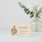 音楽クラシカル先生アポイントメント名刺 予約カード (スタンド正面)