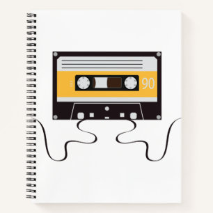 音楽クラシックカセットテープヴィンテージレトロ1980s ノートブック