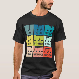 音楽クラシック楽音楽譜作成ツール Tシャツ