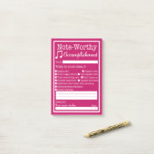 音楽クラスの学生の認識 ポストイット (デスク上)