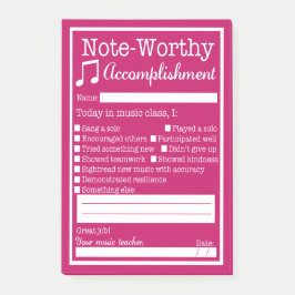 音楽クラスの学生の認識 ポストイット