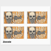 音楽クラブ 長方形シール (シート)