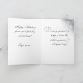 音楽クリスマスカードの銀のト音記号 シーズンカード (内部)