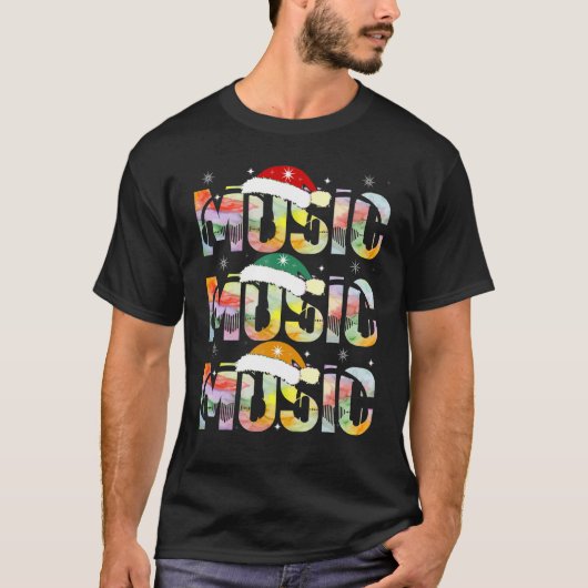 音楽クリスマス Tシャツ (正面)