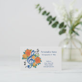 音楽クレフ、 音符記号ノートミュージカルソングダンスミュージシャン 名刺 (スタンド正面)