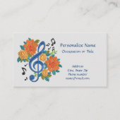 音楽クレフ、 音符記号ノートミュージカルソングダンスミュージシャン 名刺 (正面)