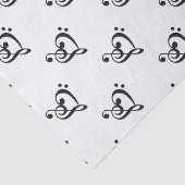 音楽クレフ、 音符記号ハート 薄葉紙 (詳細)