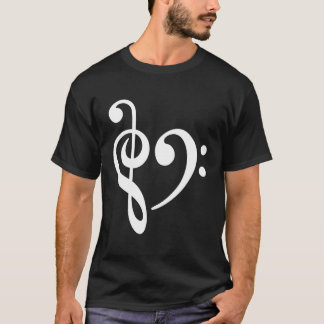 音楽クレフ、 音符記号ベース Tシャツ