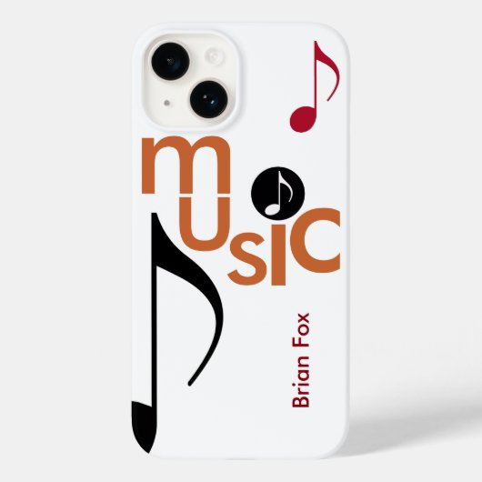 音楽クールをテーマにした Case-Mate iPhoneケース (裏面)