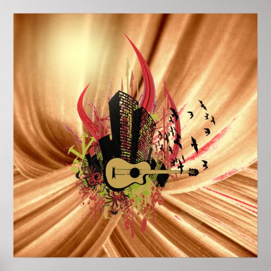 音楽クールアートプリントポスター ポスター (正面)