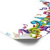 音楽クールノートカラフルとサウンド音楽ファッション フォトプリント (角)