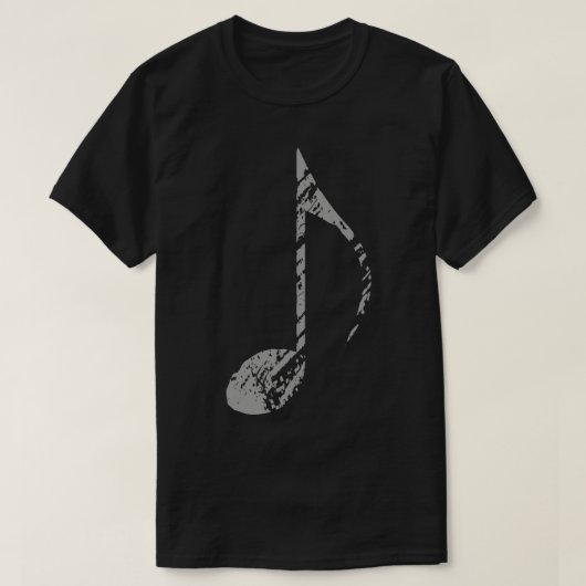音楽クールノートグランジグレー Tシャツ (デザイン正面)
