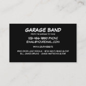 音楽クールバンド名刺 名刺 (裏面)