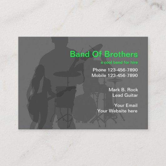 音楽クールバンド名刺 名刺 (正面)